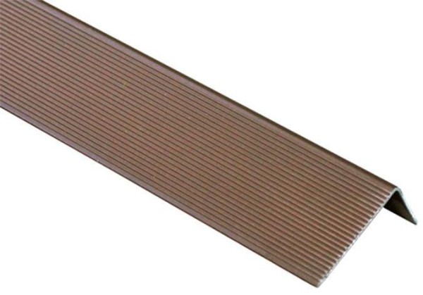 Угол завершающий алюминиевый KRONEX 51,5x30x3000 мм. коричневый купить в Одинцово