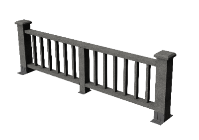 Ограждения декоративное ДПК GRINDERDECO Троя серый базальт