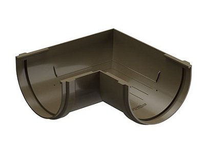 Угол желоба 90˚ Docke Premium ПВХ - Каштан купить в Одинцово