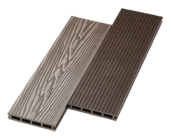 Террасная доска ДПК NanoWood двусторонняя New 3D тиснение + вельвет Венге купить в Одинцово