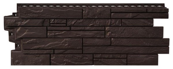 Фасадная панель Grand Line Скала Стандарт Шоколадный (коричневый) купить в Одинцово