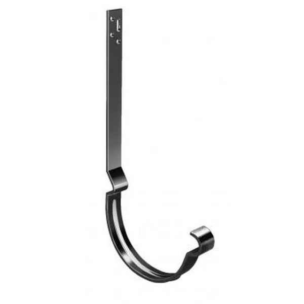 Водосток Grand Line 125x90 – Кронштейн длинный полоса RAL 9005 купить в Одинцово