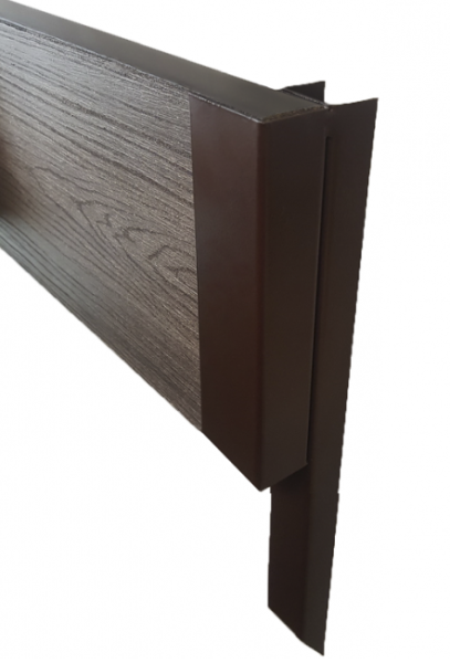 Угловой элемент металлический для досок грядок из ДПК 150мм Коричневый купить в Одинцово