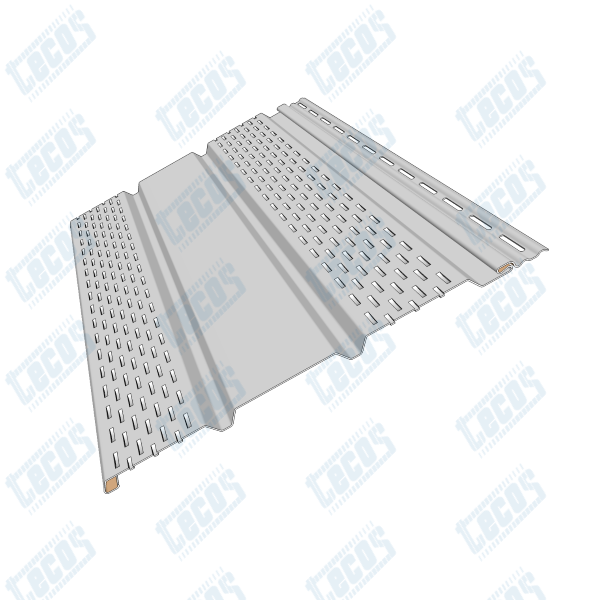 Софит к сайдингу ПЕРФОРАЦИЯ ПО БОКАМ TECOS БЕЛЫЙ купить в Одинцово