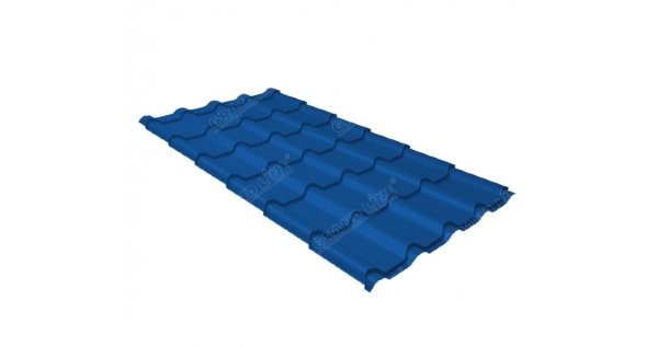 Металлочерепица камея 0,45 PE RAL 5005 сигнальный синий купить в Одинцово