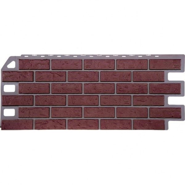 Фасадная панель FineBer, Кирпич, Красный купить в Одинцово