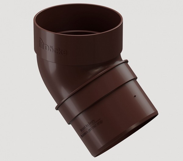 Колено 45˚ПВХ Docke STANDART Тёмно-коричневый купить в Одинцово
