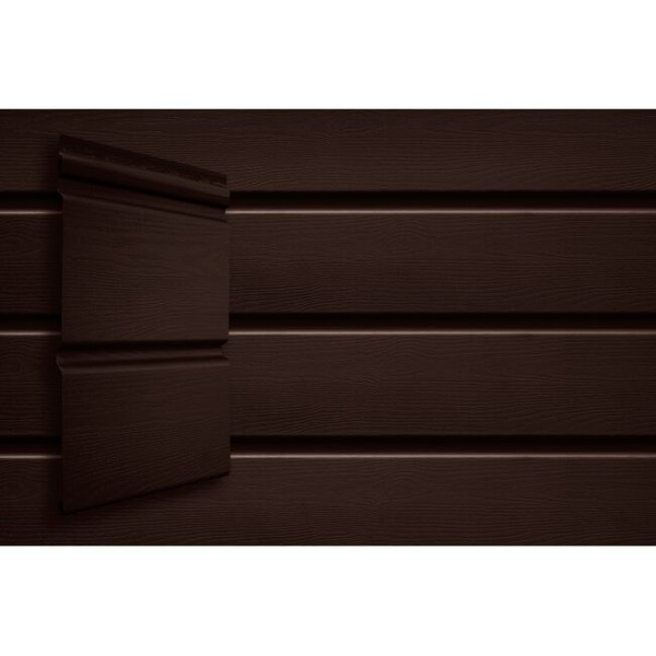 Виниловый сайдинг Grand Line Double-Брус Тёмный Дуб купить в Одинцово