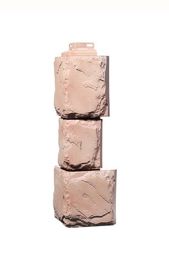 Угол Фасайдинг Серия «Камень крупный» Терракотовый купить в Одинцово