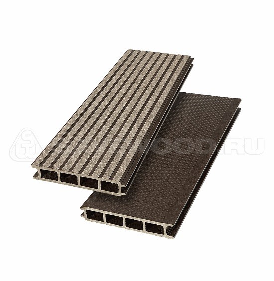 Террасная доска из ДПК SW Ulmus «SaveWood» темно-коричневый купить в Одинцово