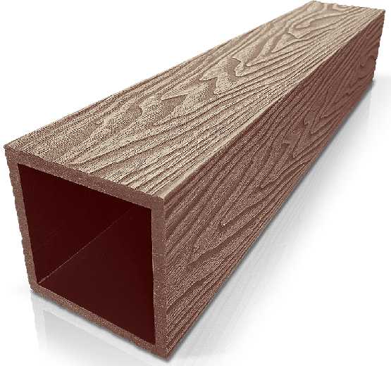 Столб ДПК 3D GardenParkett фактура дерева Светло-коричневый купить в Одинцово