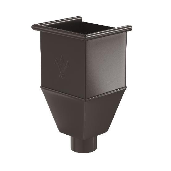 Водосток Aquasistem, система 125x90 - Воронка_водосборная удлиненая RR 32 Тёмно-Коричневый купить в Одинцово