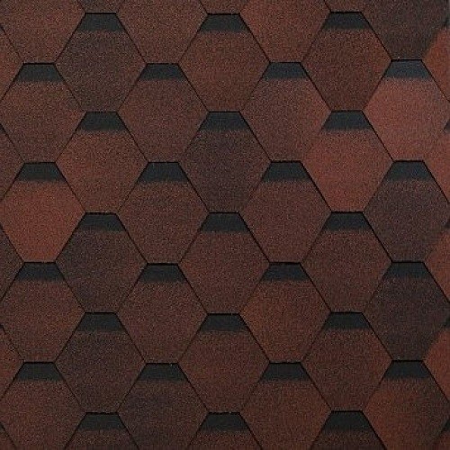 Гибкая черепица Shinglas, коллекция Оптима – Красный купить в Одинцово