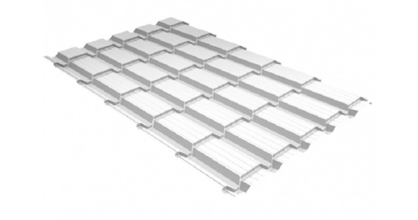 Металлочерепица GL квадро профи 0,45 PE RAL 9003 сигнальный белый купить в Одинцово