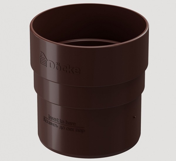 Муфта соединительная ПВХ Docke STANDART Тёмно-коричневый купить в Одинцово