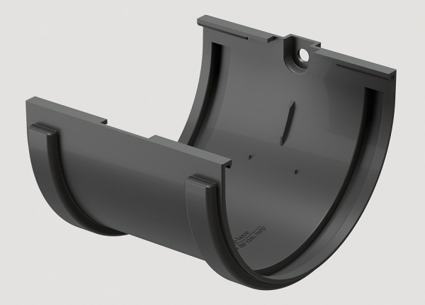 Соединитель желобов ПВХ Docke STANDART серый купить в Одинцово