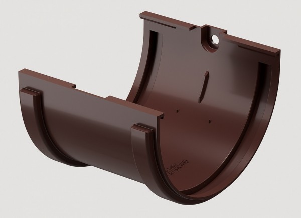 Соединитель желобов ПВХ Docke STANDART Тёмно-коричневый купить в Одинцово