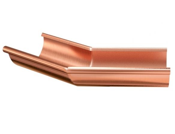 Водосток Aquasistem, система 150/100 - Угол желоба наружный медный 135° купить в Одинцово