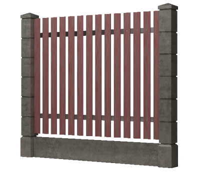 Заборная доска GRINDERDECO, ДПК, шлифованная Мербау