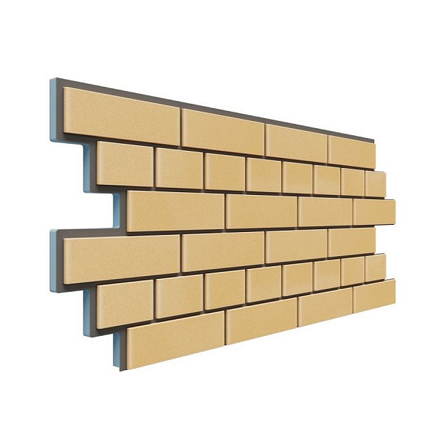 Фасадная термопанель Доломит кирпич 20мм Жёлтый купить в Одинцово