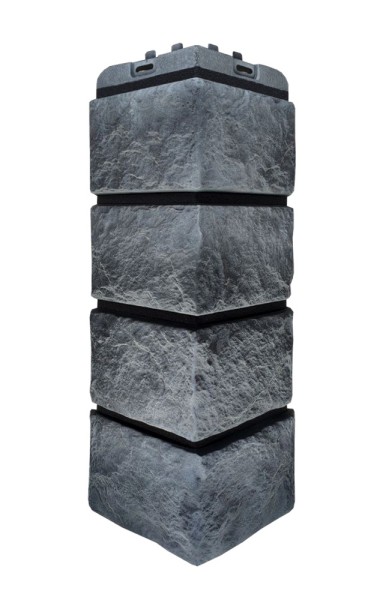 Угол наружный Grand Line Колотый Камень Антрацит, Шов чёрный купить в Одинцово