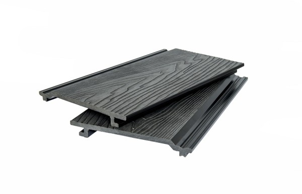 Фасадная доска POLIVAN GROUP 3D фактура дерева DENPASAR чёрный купить в Одинцово