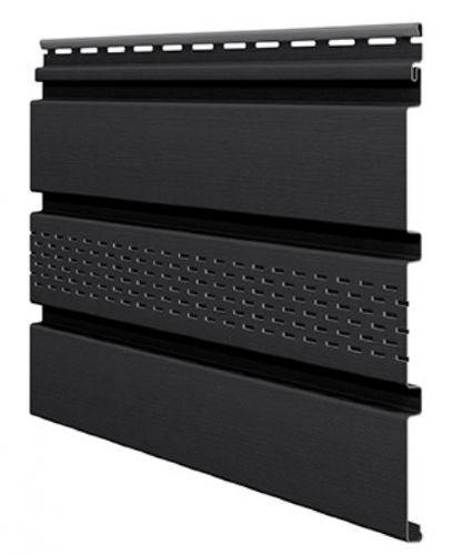 Софит ламинированный VOX UNICOLOR с центральной перфорацией, Графит купить в Одинцово