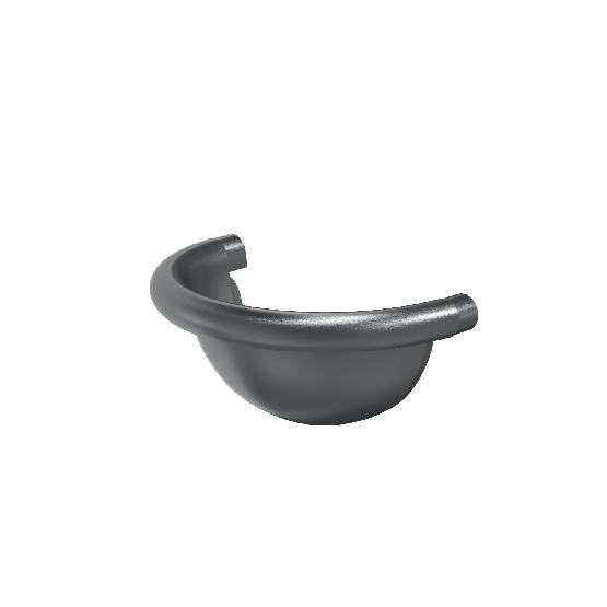 Водосток Aquasistem, Система 150/100 - Заглушка желоба универсальная полукруглая RR 23 Маренго matt купить в Одинцово